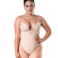 Plunge Shapewear Thong Bodysuit - HeyShape