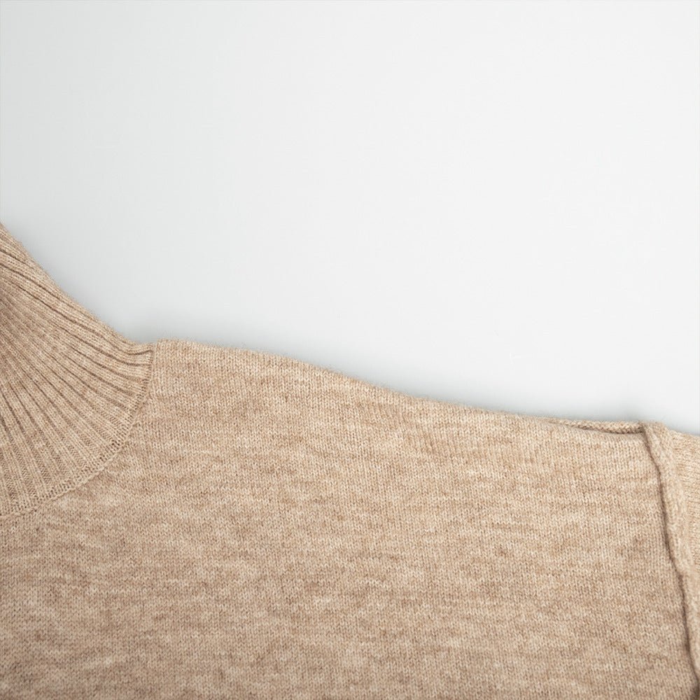 Thick High-Neck Lazy Wide Trousers Set