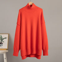 Thick High-Neck Lazy Wide Trousers Set