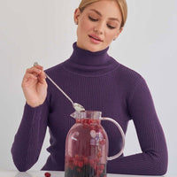 High-Neck Knit Pullover