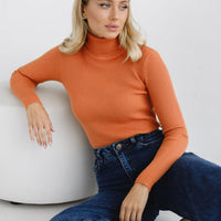 High-Neck Knit Pullover