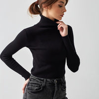 High-Neck Knit Pullover