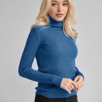 High-Neck Knit Pullover