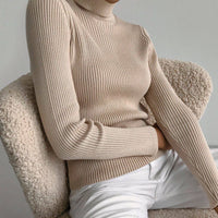 High-Neck Knit Pullover