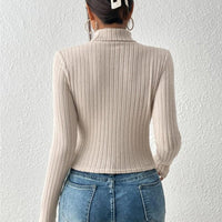 Women’s Hollow Slim-Fit Turtleneck Hoodie