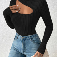 Women’s Hollow Slim-Fit Turtleneck Hoodie