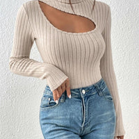 Women’s Hollow Slim-Fit Turtleneck Hoodie