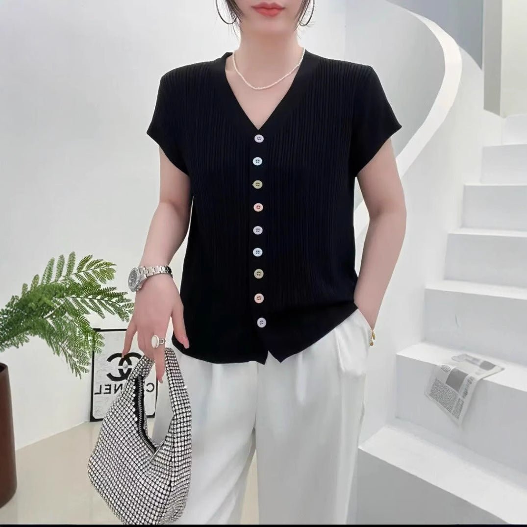 Soft Viscose Casual Short Sleeve Top