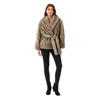 Belted Plush Long Coat