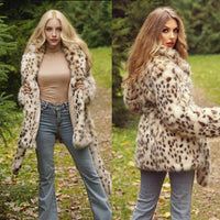 Leopard Print Fur Blazer