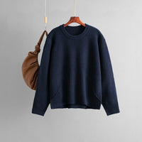 Loose Crew Neck Knit Top