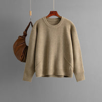 Loose Crew Neck Knit Top