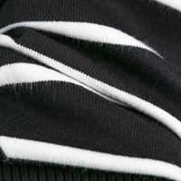 Contrast Striped Turtleneck Pullover
