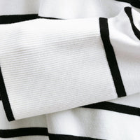 Contrast Striped Turtleneck Pullover