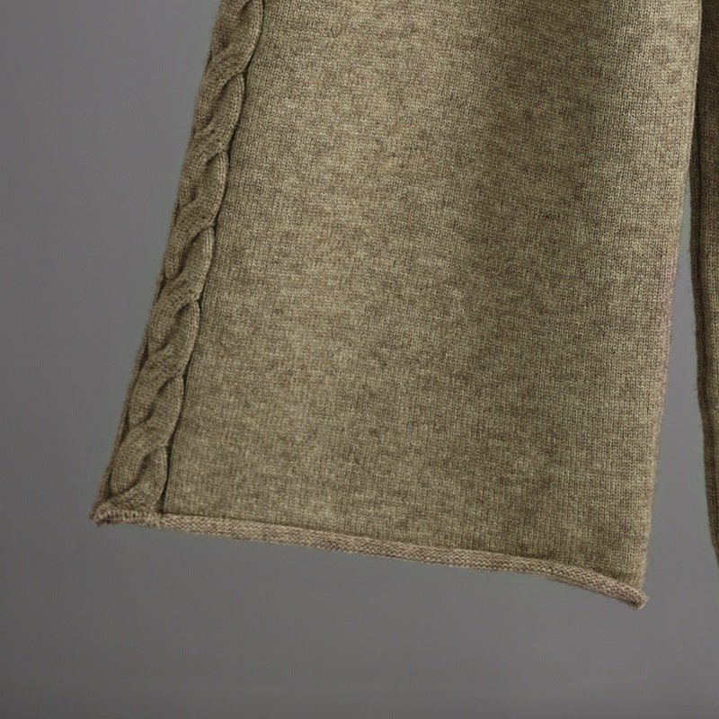 Knit Sweater & Wide-Leg Pants Set