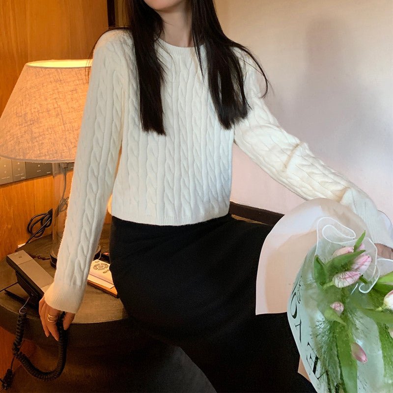 Korean Cable Knit Pullover