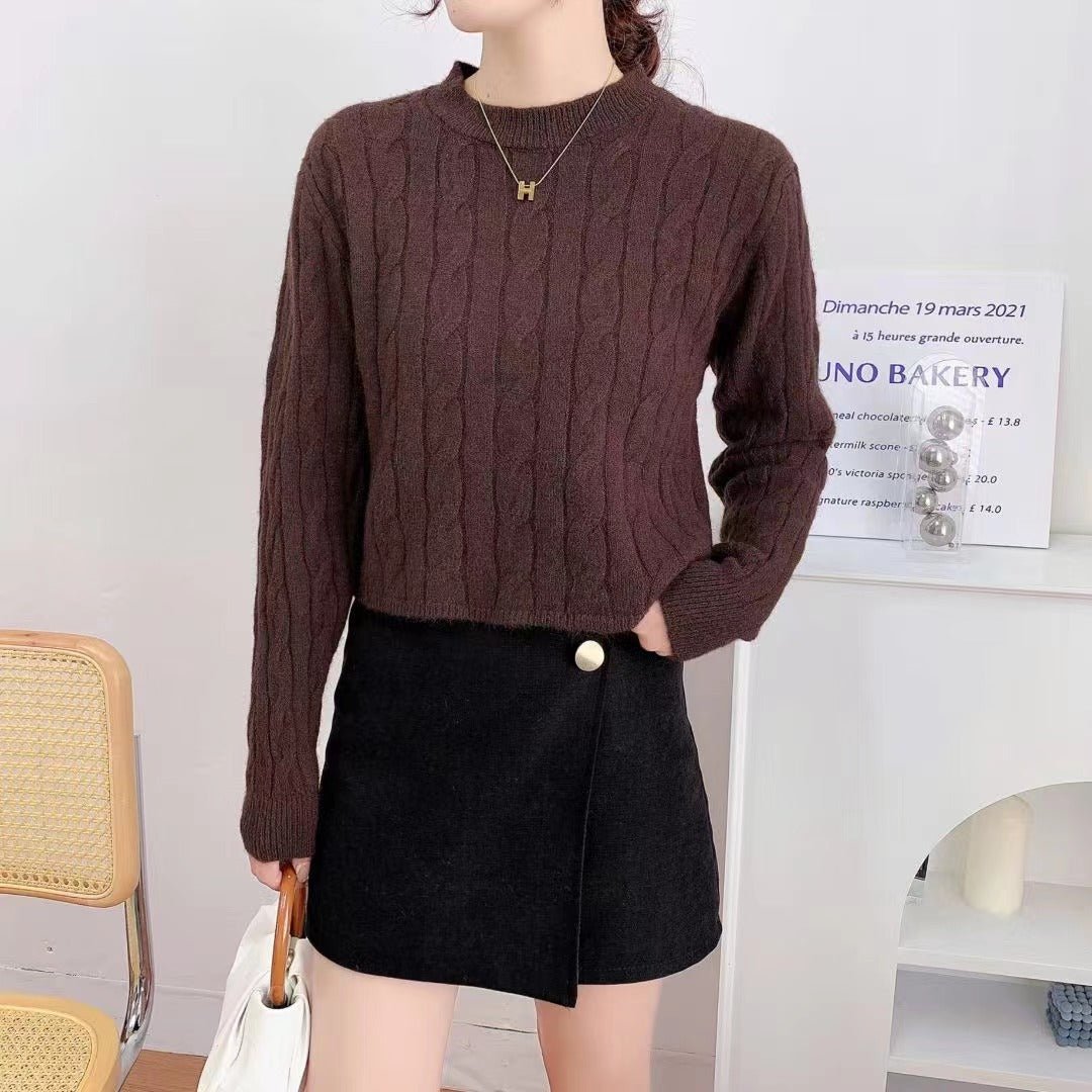 Korean Cable Knit Pullover