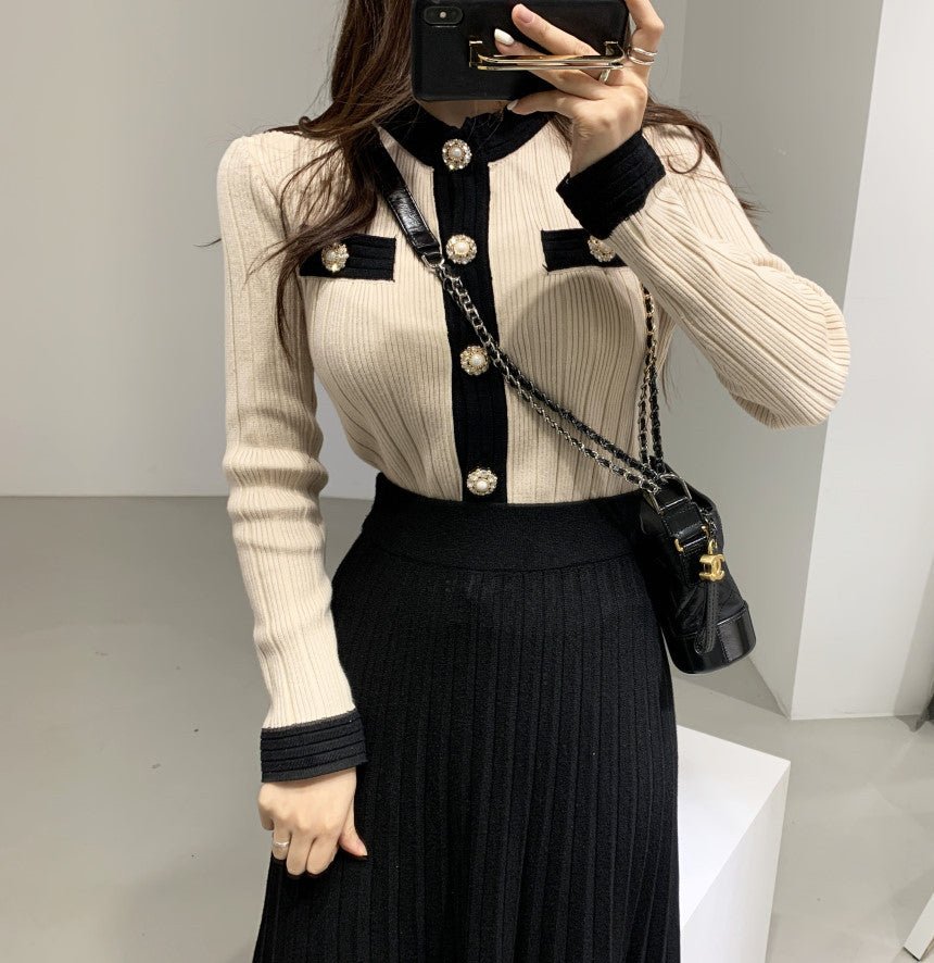 Long Sleeve Top & Mid Skirt Set (Commuter)
