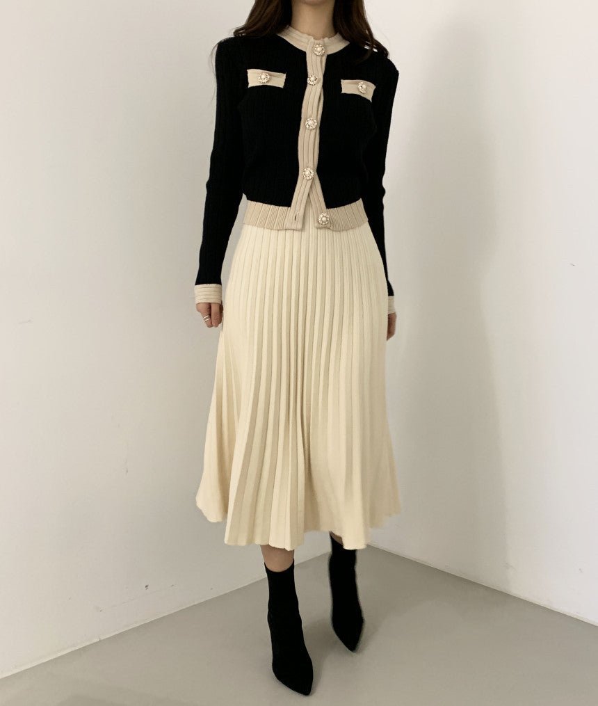 Long Sleeve Top & Mid Skirt Set (Commuter)