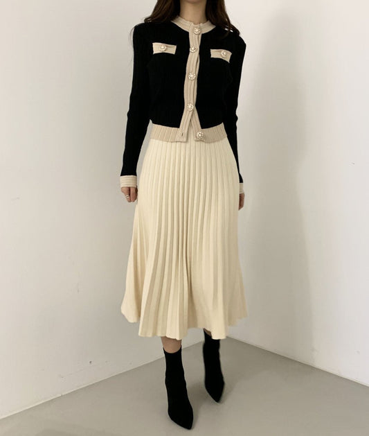 Long Sleeve Top & Mid Skirt Set (Commuter)