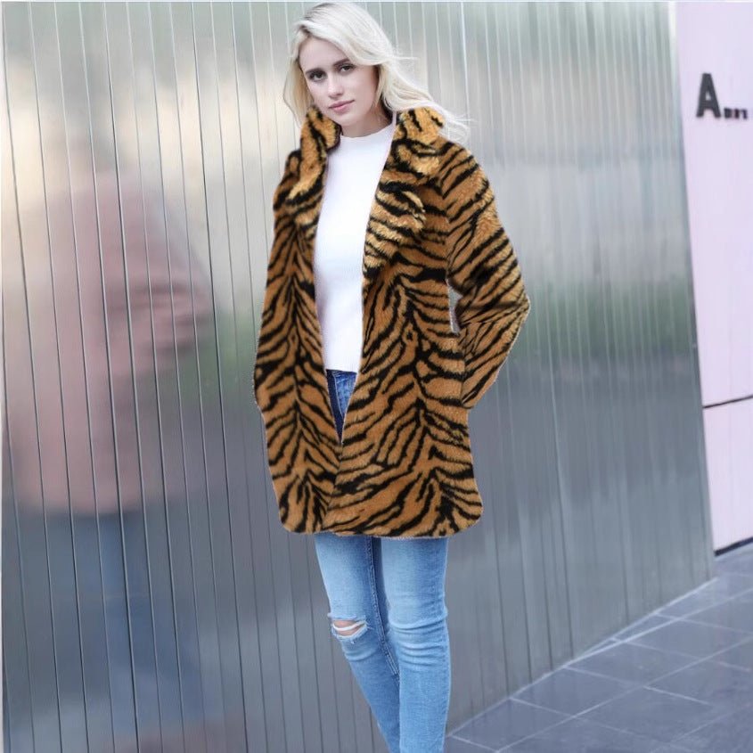 Tiger Pattern Fur Suit
