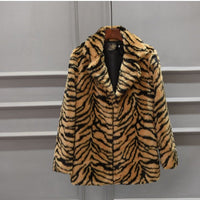 Tiger Pattern Fur Suit