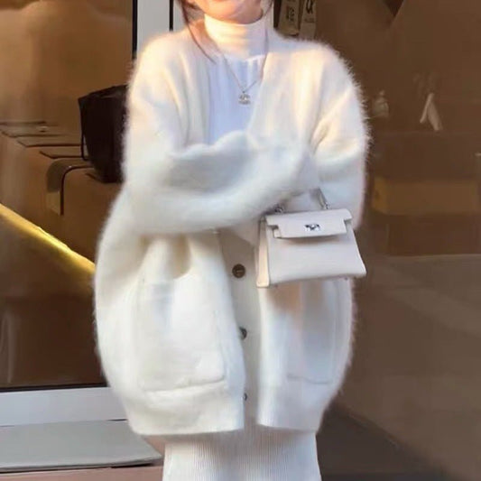 Korean Soft Waxy Knit Cardigan