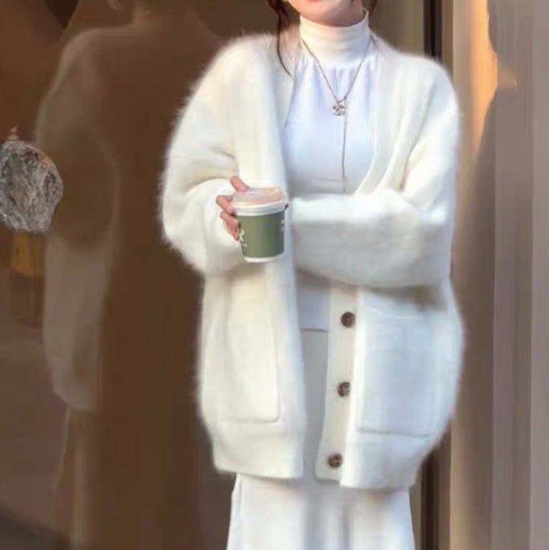 Korean Soft Waxy Knit Cardigan