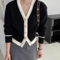 Japanese Style 2-Piece Set – Straight-Leg Pants & V-Neck Cardigan