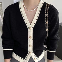 Japanese Style 2-Piece Set – Straight-Leg Pants & V-Neck Cardigan