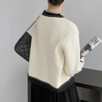 Japanese Style 2-Piece Set – Straight-Leg Pants & V-Neck Cardigan