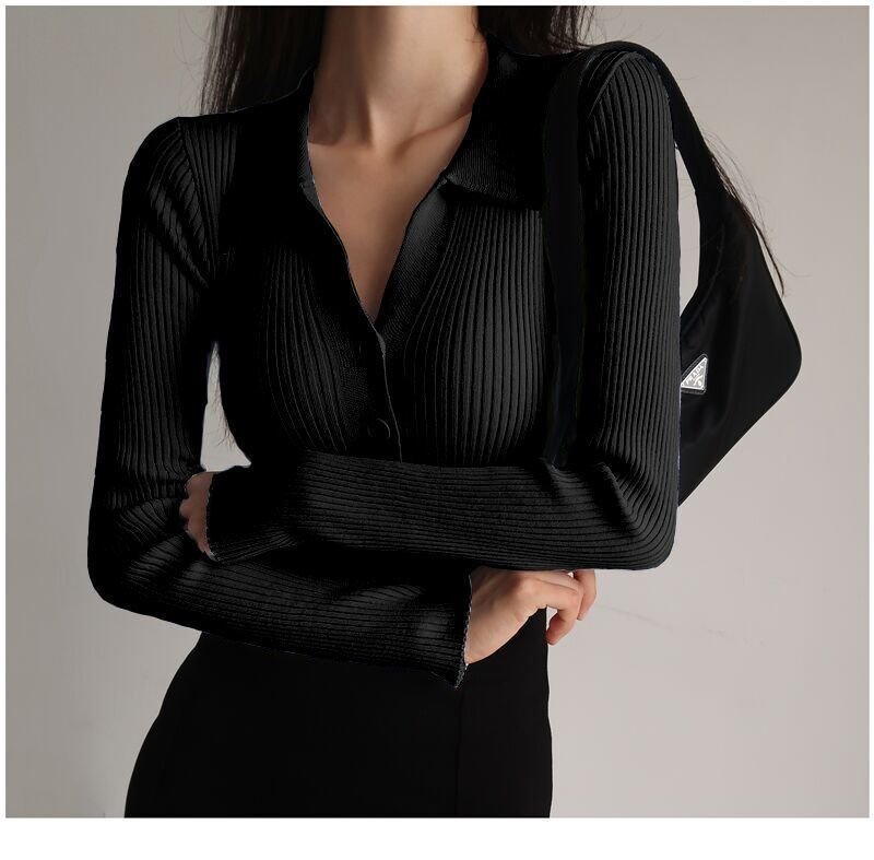 Slim Polo Collar Commuter Cardigan