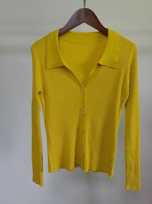 Slim Polo Collar Commuter Cardigan