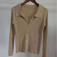 Slim Polo Collar Commuter Cardigan