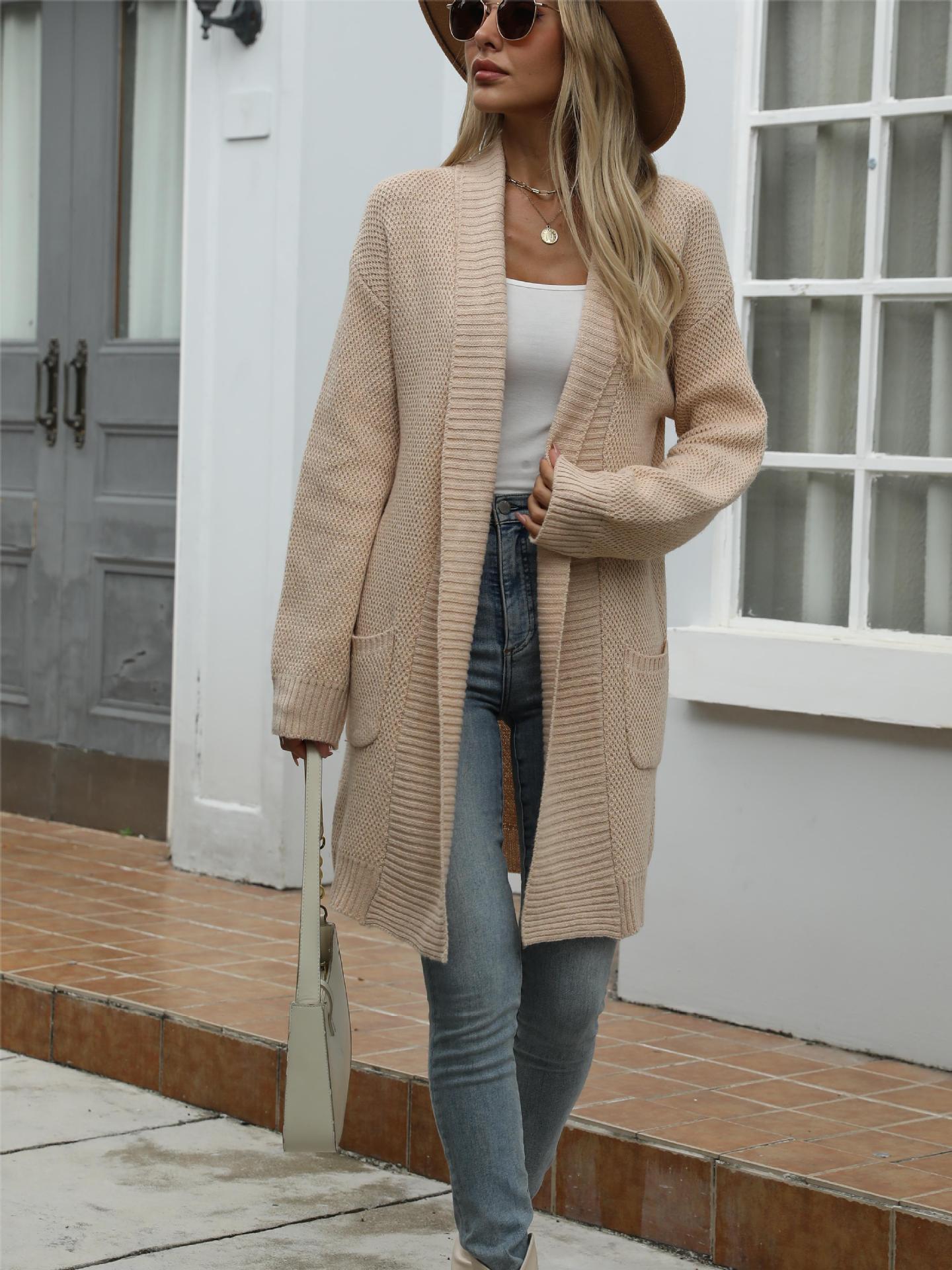 Loose Lapel Long Lazy Cardigan