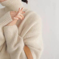 Korean Lazy High Collar Pullover