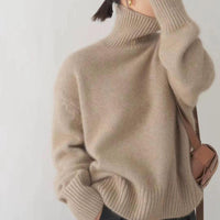 Korean Lazy High Collar Pullover