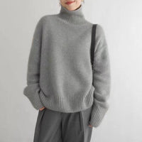Korean Lazy High Collar Pullover