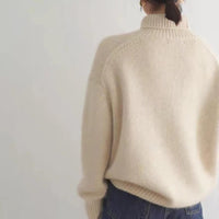 Korean Lazy High Collar Pullover