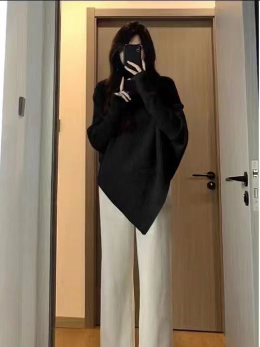 Thick Soft Waxy Irregular Turtleneck