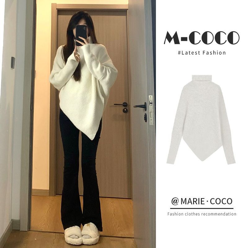 Thick Soft Waxy Irregular Turtleneck