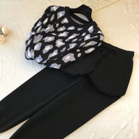 Leopard Pullover & Skinny Pants Set