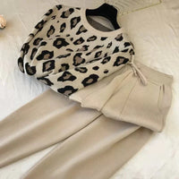 Leopard Pullover & Skinny Pants Set