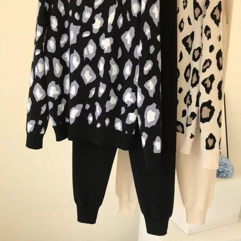 Leopard Pullover & Skinny Pants Set