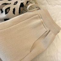 Leopard Pullover & Skinny Pants Set