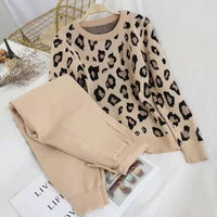 Leopard Pullover & Skinny Pants Set