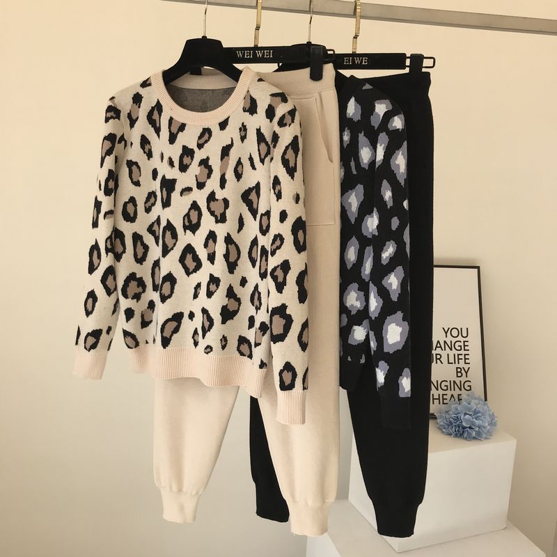 Leopard Pullover & Skinny Pants Set
