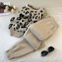 Leopard Pullover & Skinny Pants Set