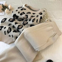 Leopard Pullover & Skinny Pants Set