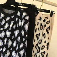 Leopard Pullover & Skinny Pants Set